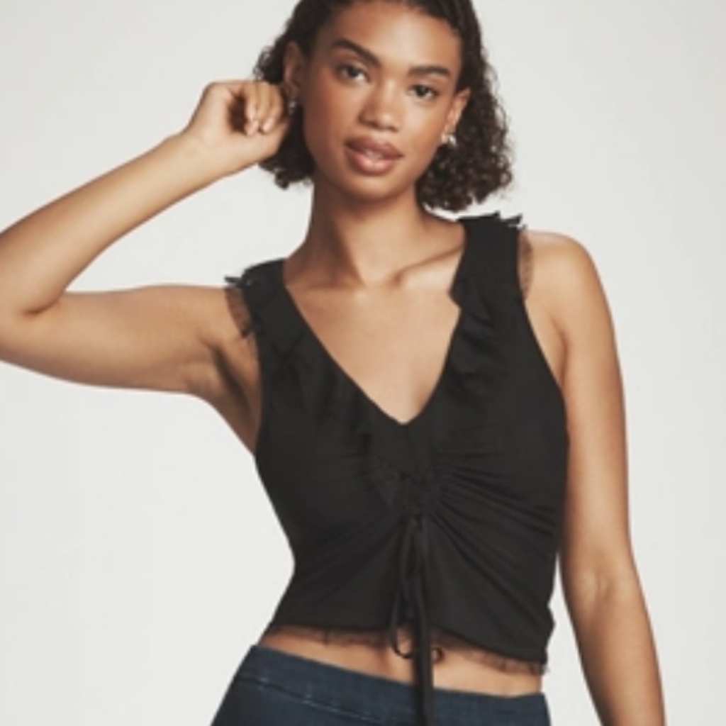 Nwt Maeve Tie-Front V-Neck Top